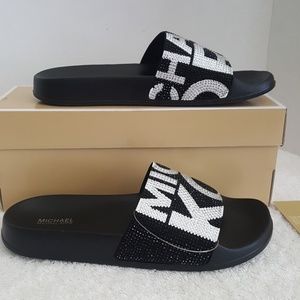 michael kors gilmore studded slides